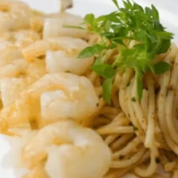 Garnelen mit Spaghetti